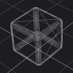 Imaginy cube shown in wireframe mode